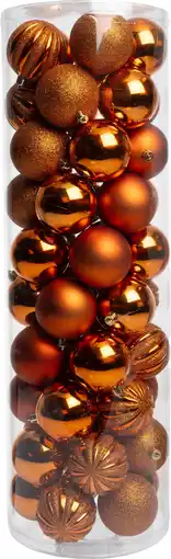 Intratuin Intratuin kerstbal Tara oranje D 7 cm 50-delig aanbieding