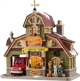 Intratuin Lemax Harvest Crossing kersthuisje pumpkin spice & coffee (koffie café) 20,5 x 19,7 x 10 cm aanbieding