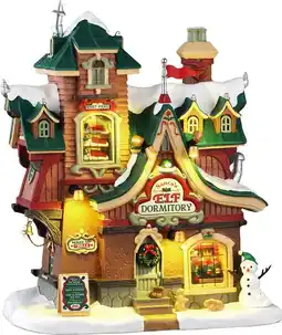 Intratuin Lemax Santa's Wonderland kersthuisje santa's elf dormitory (elfen slaapzaal) 26,4 x 16,4 x 30,7 cm aanbieding