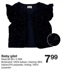 Zeeman Baby gilet aanbieding