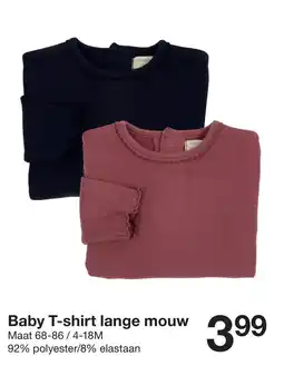 Zeeman Zeeman baby t-shirt lange mouw aanbieding