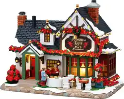Intratuin Lemax Caddington Village kerstdorp poinsettia lane b&b (bed & breakfast) 26,7 x 18,8 x 30,4 cm aanbieding