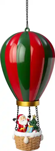 Intratuin Intratuin kersthanger Aera luchtballon kerstman rood / groen met verlichting D 14,5 H 27,5 cm aanbieding