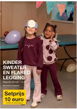 Zeeman Kinder sweater en flared legging aanbieding