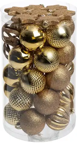 Intratuin Intratuin kerstbal Reni goud D 6 cm 37-delig aanbieding