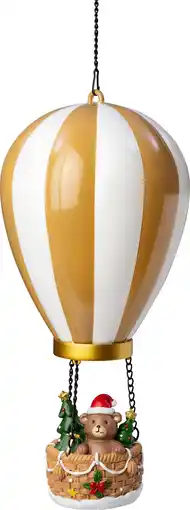 Intratuin Intratuin kersthanger Aera luchtballon beer goud / wit met verlichting D 14,5 H 27,5 cm aanbieding