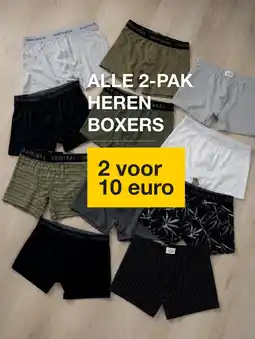 Zeeman alle 2-pak heren boxers aanbieding