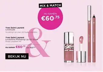 ICI Paris XL Yves Saint Laurent Lovenude & Loveshine Plumping Lip Oil Gloss aanbieding