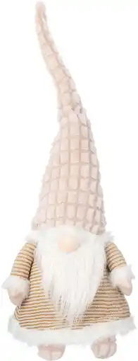 Intratuin Intratuin kerstfiguur Pimbol gnoom beige / wit 33 x 25 x 98 cm aanbieding