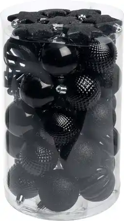 Intratuin Intratuin kerstbal Reni zwart D 6 cm 37-delig aanbieding