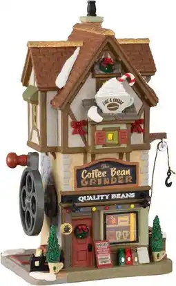 Intratuin Lemax Caddington Village kersthuisje the coffee bean grinder (café) 13,5 x 10 x 21,5 cm aanbieding