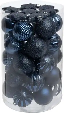 Intratuin Intratuin kerstbal Reni blauw D 6 cm 37-delig aanbieding
