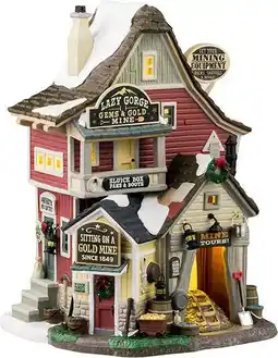 Intratuin Lemax Vail Village kersthuisje lazy gorge gold mine (mijnwinkel) 13,5 x 15 x 21 cm aanbieding