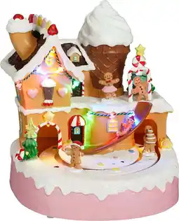 Intratuin Luville Specials kersthuisje dessert factory (toetjesfabriek) 18,5 x 17,5 x 20,5 cm aanbieding
