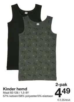 Zeeman Zeeman kinder hemd aanbieding