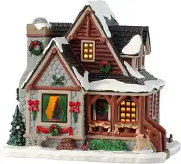 Intratuin Lemax Vail Village kersthuisje christmas cabin (kerst blokhut) 17,7 x 12,3 x 16,5 cm aanbieding