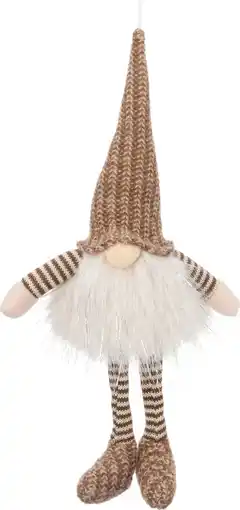 Intratuin Intratuin kerstfiguur gnoom bruin 11 x 6 x 29 cm aanbieding