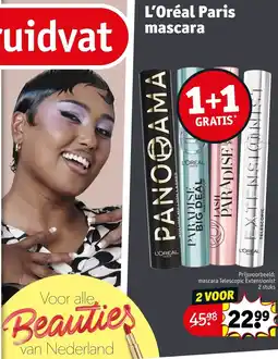 Kruidvat L'Oréal Paris mascara aanbieding