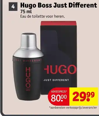 Kruidvat Hugo Boss Just Different aanbieding