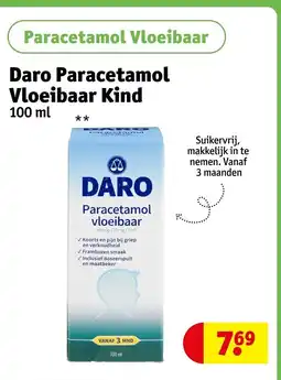 Kruidvat Daro Paracetamol Vloeibaar Kind aanbieding