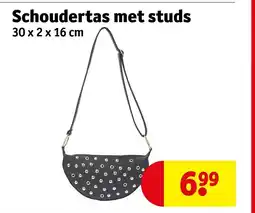 Kruidvat Schoudertas met studs aanbieding