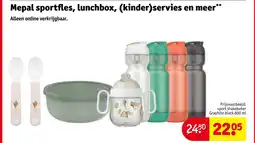 Kruidvat Mepal sportfles, lunchbox, (kinder)servies en meer aanbieding