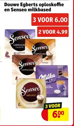 Kruidvat Douwe Egberts oploskoffie en Senseo milkbased aanbieding