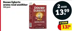 Kruidvat Douwe Egberts aroma rood snelfilter aanbieding