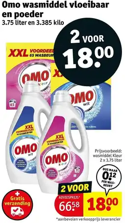 Kruidvat Omo wasmiddel vloeibaar en poeder aanbieding