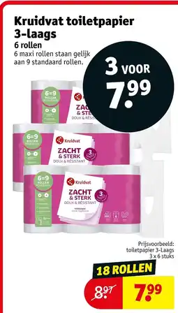 Kruidvat Kruidvat toiletpapier 3-laags aanbieding