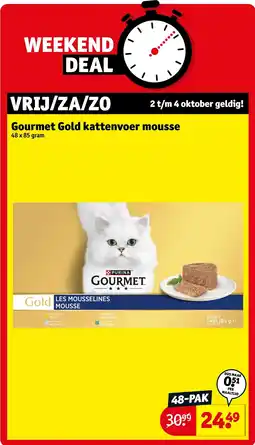 Kruidvat Gourmet Gold kattenvoer mousse aanbieding