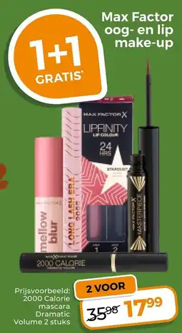 Trekpleister Max Factor oog- en lip make-up aanbieding