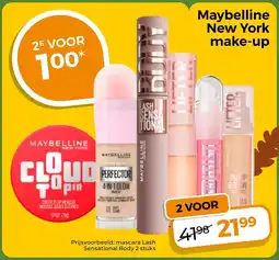 Trekpleister Maybelline New York make-up aanbieding