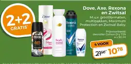 Trekpleister Dove, Axe, Rexona en Zwitsal aanbieding
