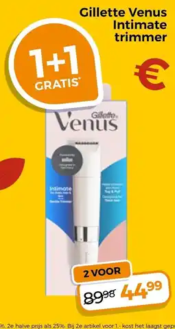 Trekpleister Gillette Venus Intimate trimmer aanbieding