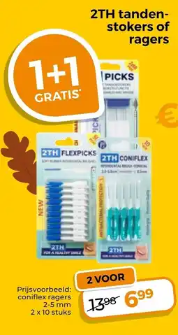 Trekpleister 2TH tandenstokers of ragers aanbieding