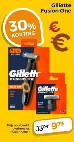 Trekpleister Gillette Fusion One aanbieding