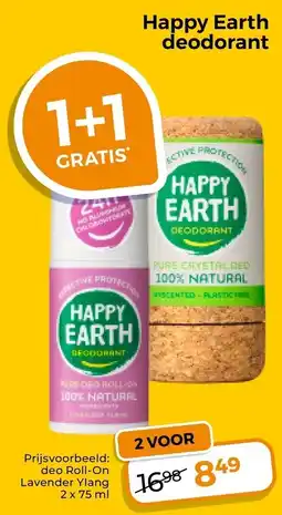 Trekpleister Happy Earth deodorant aanbieding
