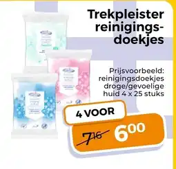 Trekpleister Trekpleister reinigingsdoekjes aanbieding