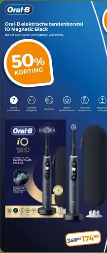 Trekpleister Oral-B elektrische tandenborstel iO Magnetic Black aanbieding