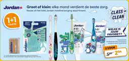 Trekpleister Jordan tandborstel Step 2 en tandpasta Kids aanbieding