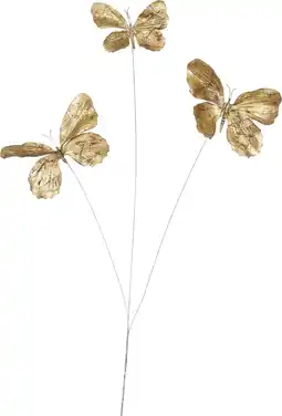 Intratuin Mica Decorations kersttak Butterfly goud 73 cm aanbieding