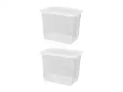 Lidl W5 Set van 2 opbergboxen met deksel, 20 L aanbieding