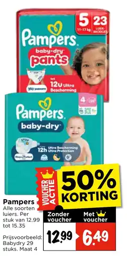 Vomar Voordeelmarkt Alle Pampers luiers aanbieding