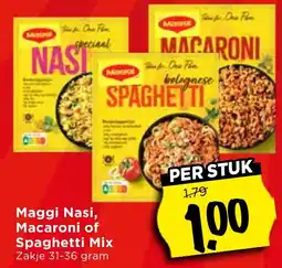Vomar Voordeelmarkt Maggi Nasi, Macaroni of Spaghetti Mix aanbieding