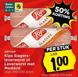 Vomar Voordeelmarkt Kips Slagers-leverworst of Leverworst met Mosterd aanbieding