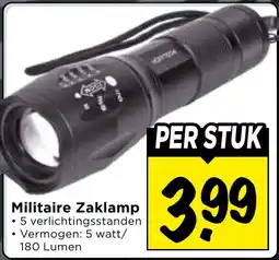 Vomar Voordeelmarkt Militaire Zaklamp aanbieding