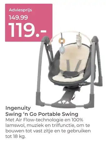 Prenatal Ingenuity Swing 'n Go Portable Swing aanbieding
