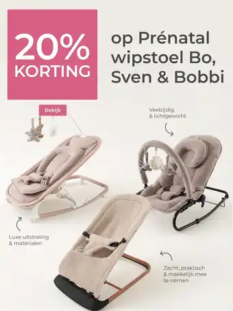 Prenatal Prénatal wipstoel Bo, Sven & Bobbi aanbieding