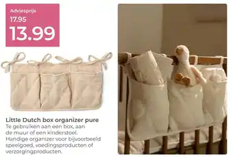Prenatal Little Dutch box organizer pure aanbieding